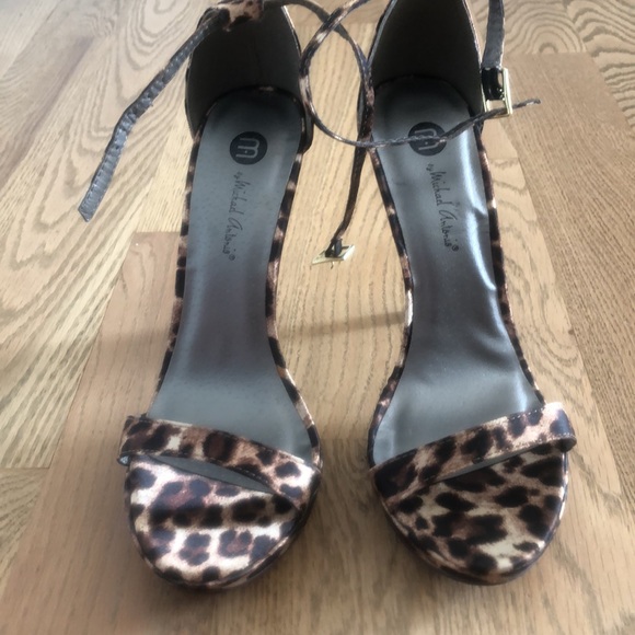 Animal print leopard cheetah dress high heel shoe wedding buckle dance prom - Picture 6 of 6